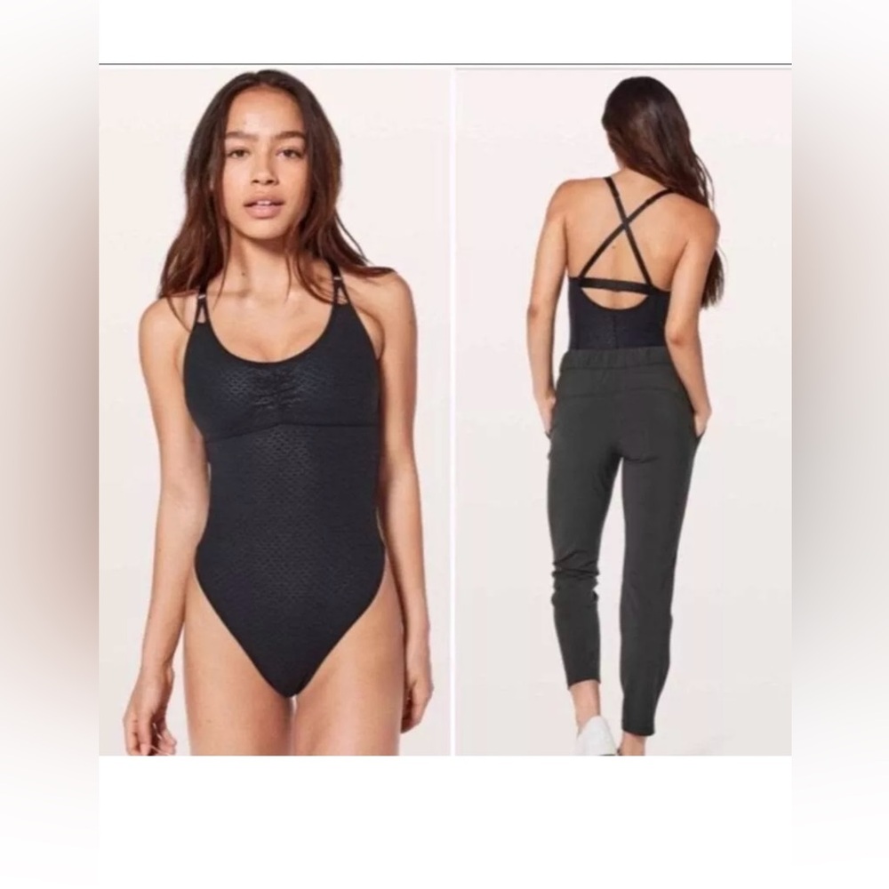 Lululemon The Easy Bodysuit black sz 10